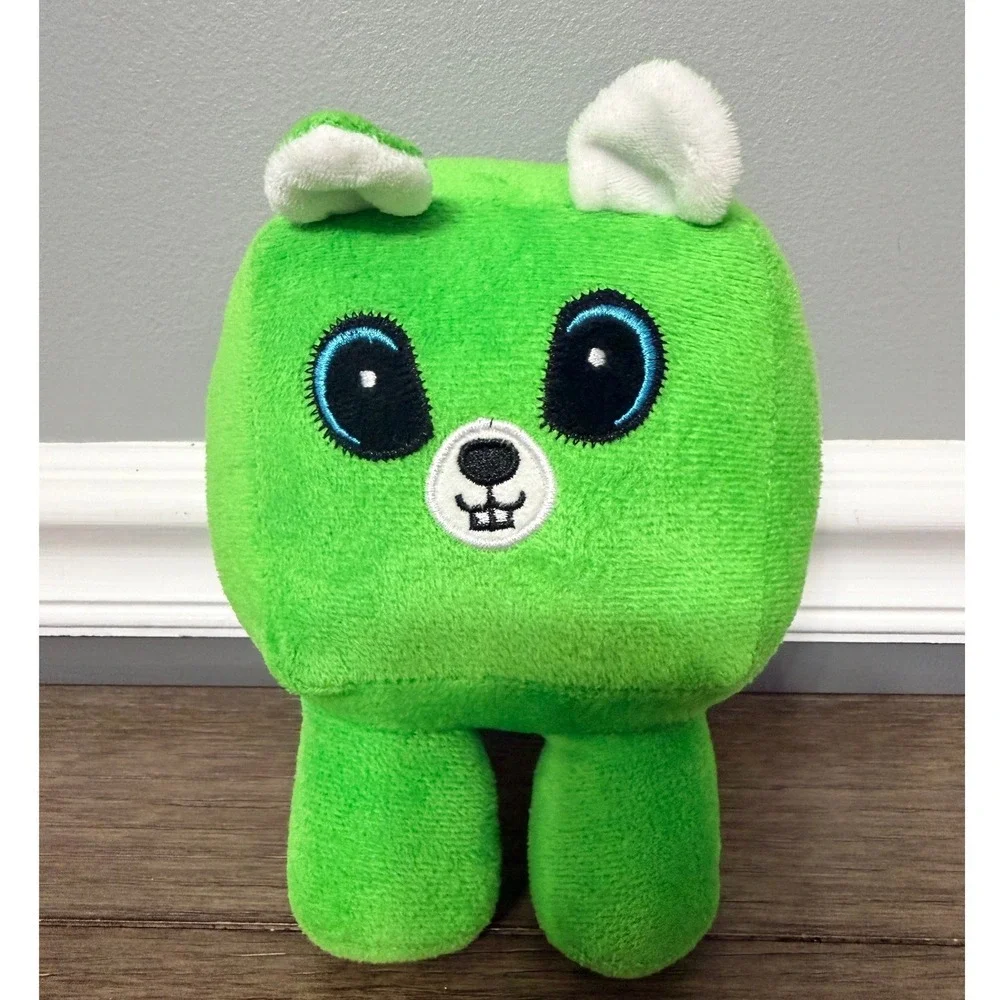 Piss Off Plush Neon Green Square Bear Cube Gaming Character